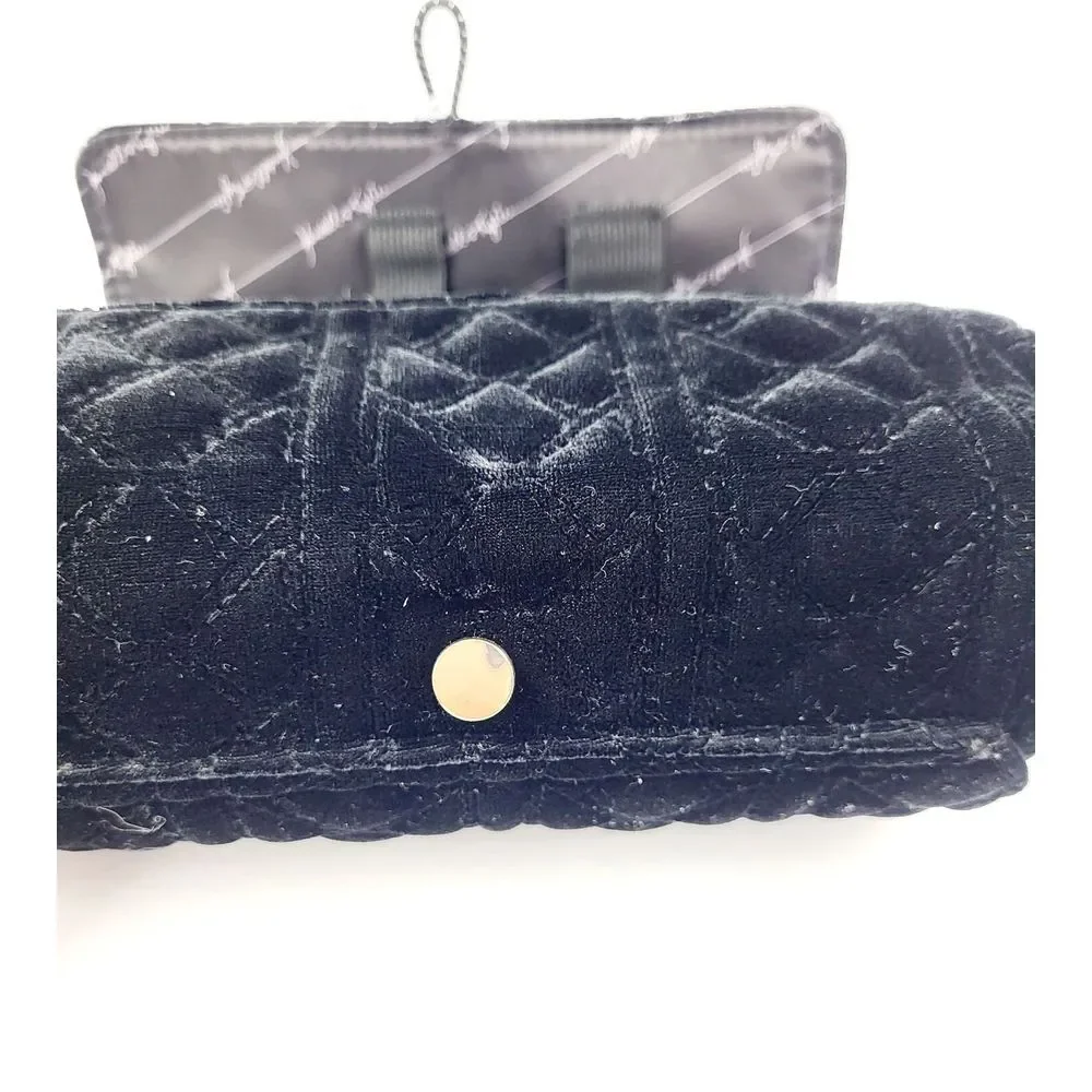 Kendall + Kylie Black Fold over‎ Pouch with Brush Organizer